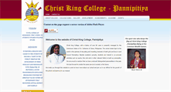 Desktop Screenshot of christkingcollegepannipitiya.com